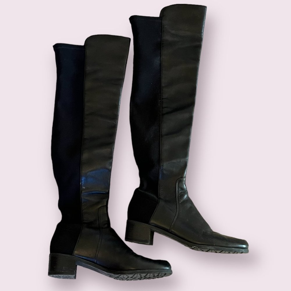 Stuart Weitzman 5050 Stretch Leather Boot - Size 6